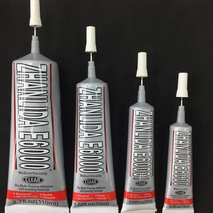 E6000 Strong DIY Glue – Epoxy Adhesive for Crystal Rhinestones, Jewelry & Crafts with Precision Needle Applicator