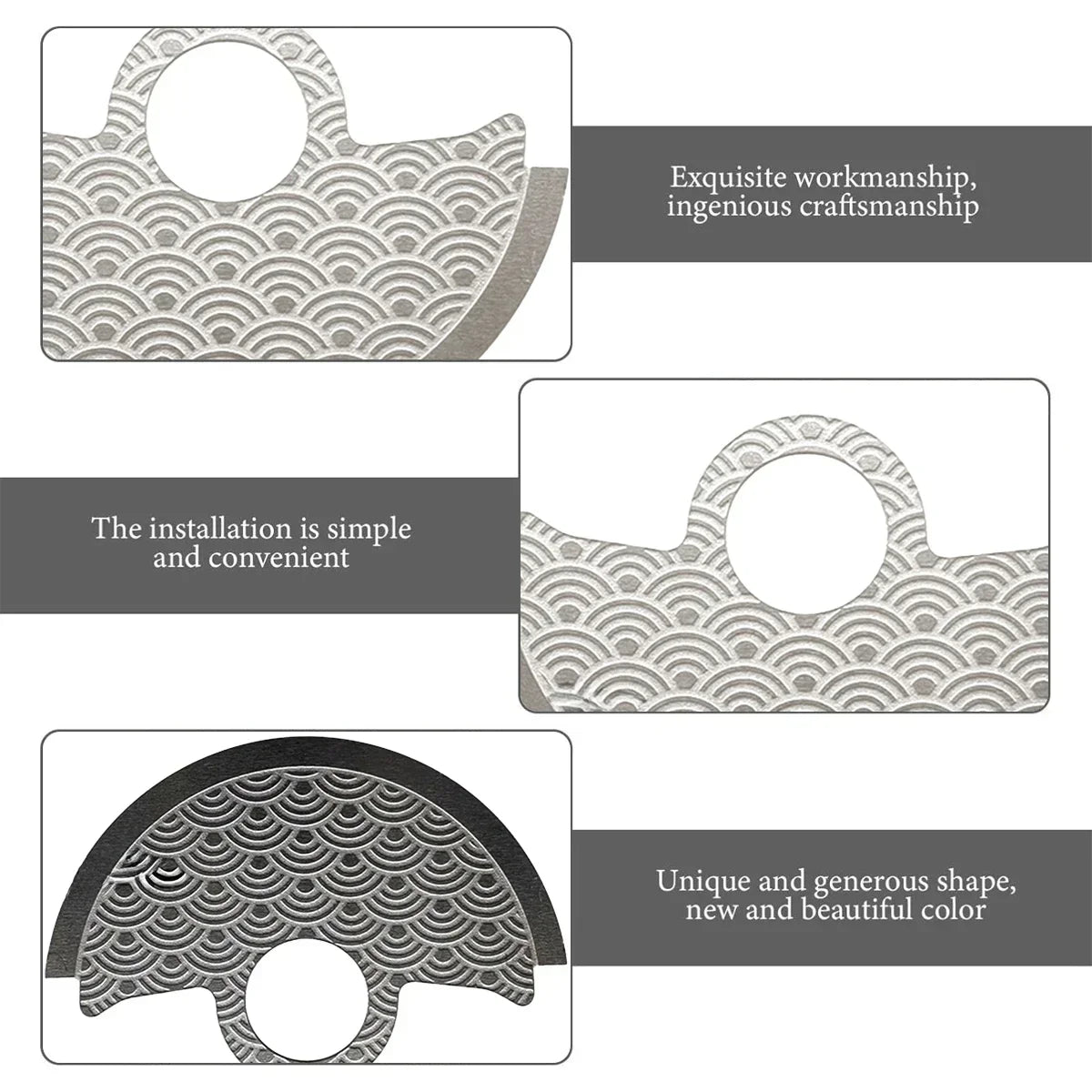 Automatic Watch Rotor Metal Guard - Wavy Pattern Replacement Part for NH35 NH36 4R35 4R36 7S Movements & SKX007 Repairs