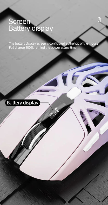 SmailWolf RS8 Wireless Gaming Mouse – Bluetooth & 2.4G, Lightweight E-Sports Mouse, 10,000 DPI, Triple Mode