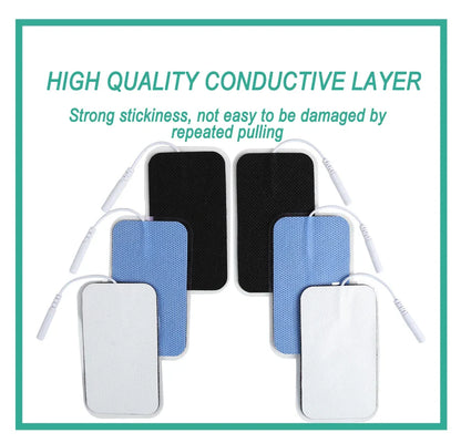 5×9cm Non-Woven Electrode Pads – 2mm Plug for TENS Muscle Stimulator & Acupuncture Machine, Gel Patch Accessories