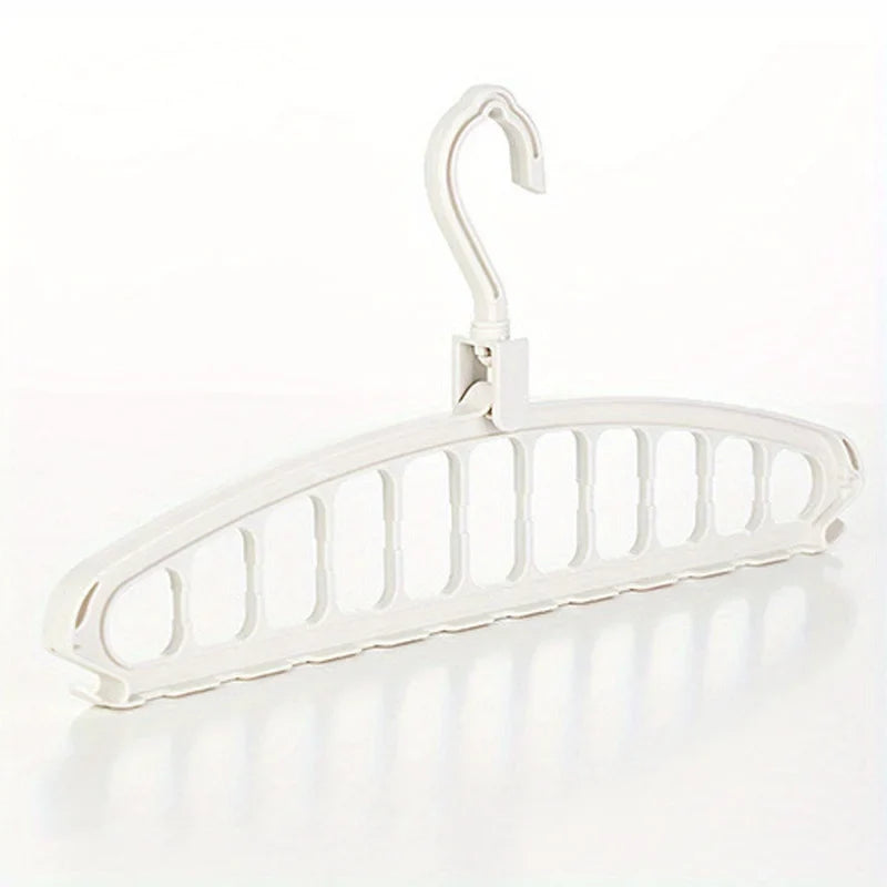 Folding Multi-Hole Clothes Hanger – Non-Slip Space-Saving Rack Organizer for Jeans, Trousers & Scarves
