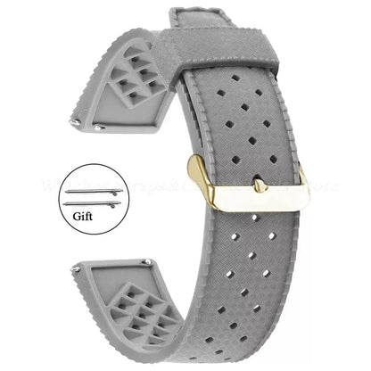 Premium Tropic Silicone Watch Strap – 20mm & 22mm Quick Release Waterproof Rubber Bracelet for Seiko, Oris & Omega