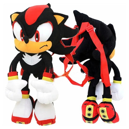 Classic Game Character Black Shadow Plush Backpack – 55CM Anime Silver Doll, Children's Comfort Toy & Birthday Christmas Gift