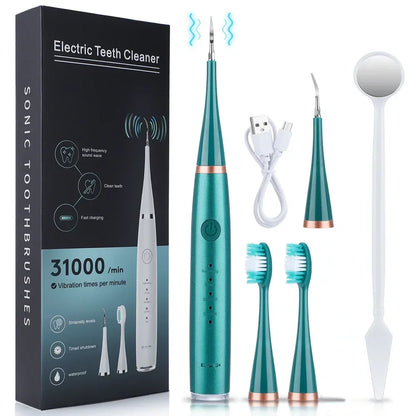 Electric Sonic Toothbrush 3-in-1 – Tartar Removal, Teeth Whitening, USB Charging, Replaceable Brush Head for Oral Care