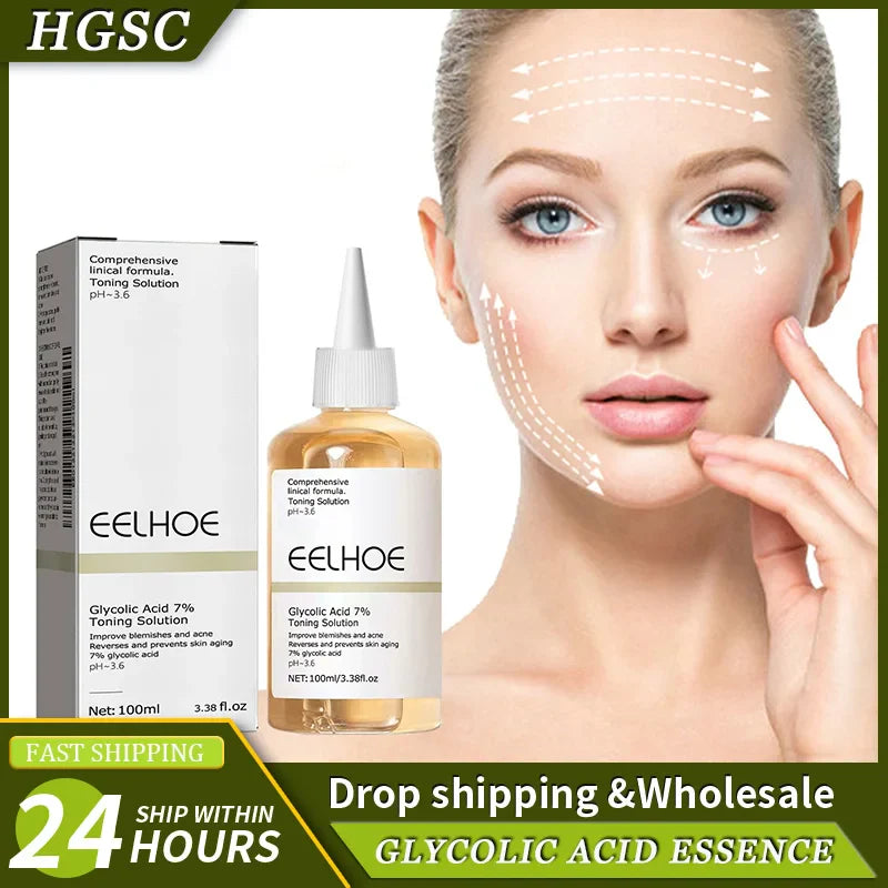 100ML Glycolic Acid Toner – Ordinary Acne Remover, Lifting & Firming, Wrinkle Reduction, Glowing Facial Skincare Gift