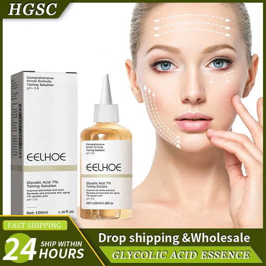 100ML Glycolic Acid Toner – Ordinary Acne Remover, Lifting & Firming, Wrinkle Reduction, Glowing Facial Skincare Gift
