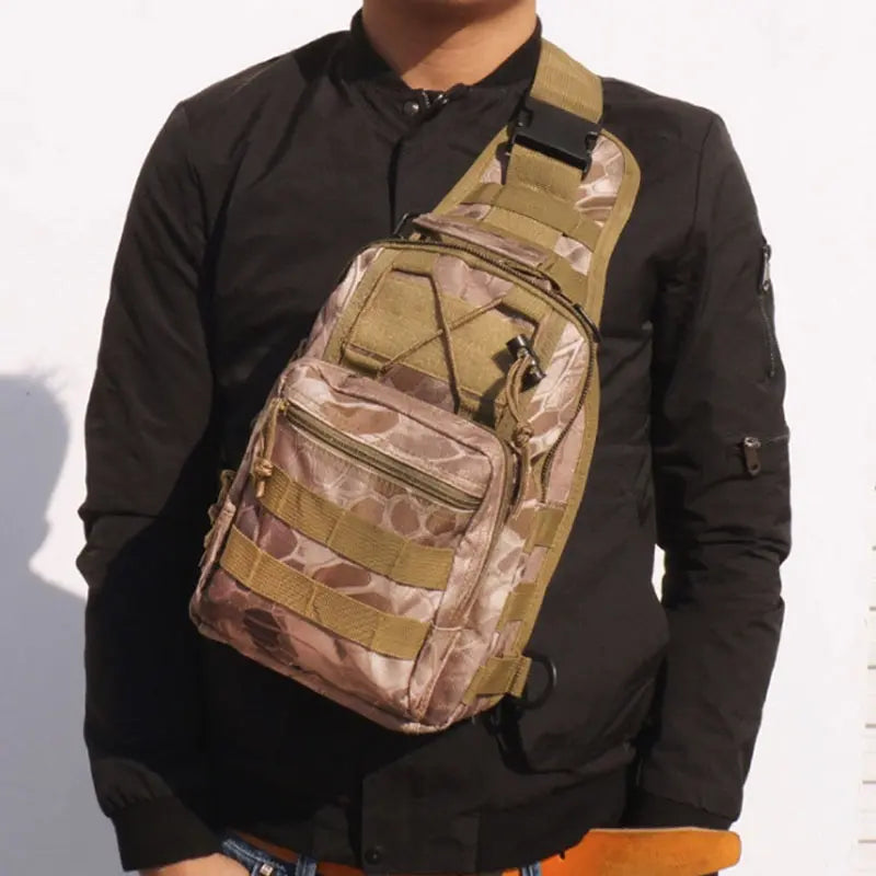Outdoor Military Tactical Sling Chest Bag - Crossbody Shoulder Bag for Hiking & Camping, Men's & Women's Sport Travel Gear