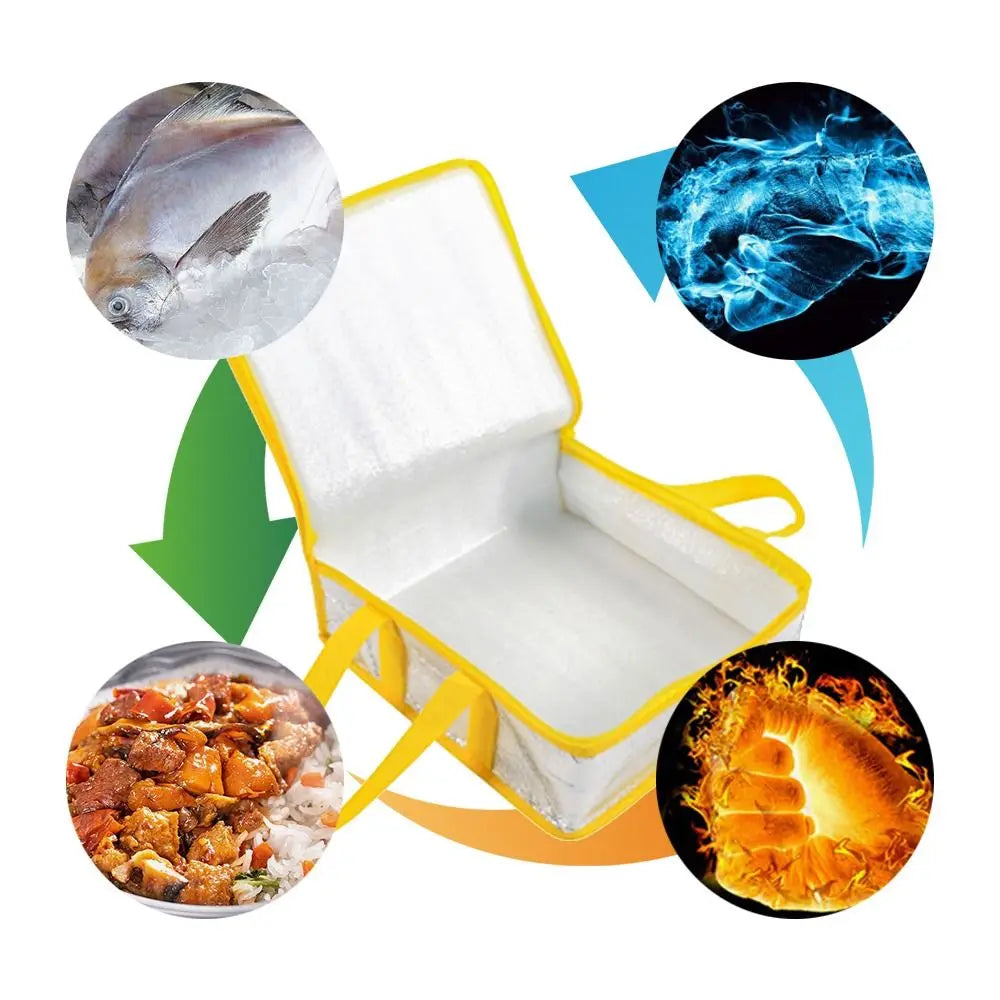 Insulated Pizza Delivery & Cooler Bag – 6/8/10/12 Inch Foldable Thermal Food Carrier for Hot & Cold Storage, Picnic & Drink Transport