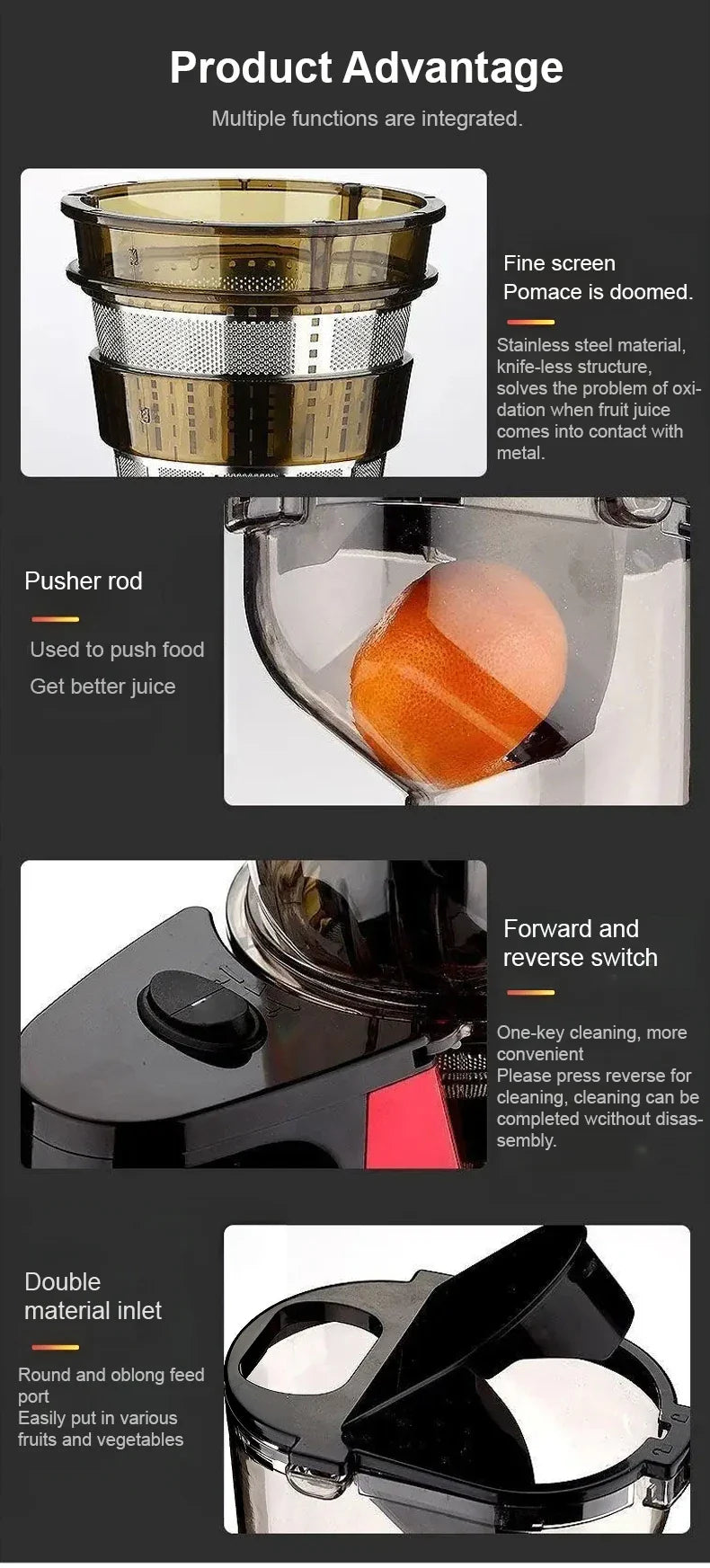 Portable Electric Fruit Juicer — Mini Household Juicer Cup for Fresh Orange & Fruit Juice Separation