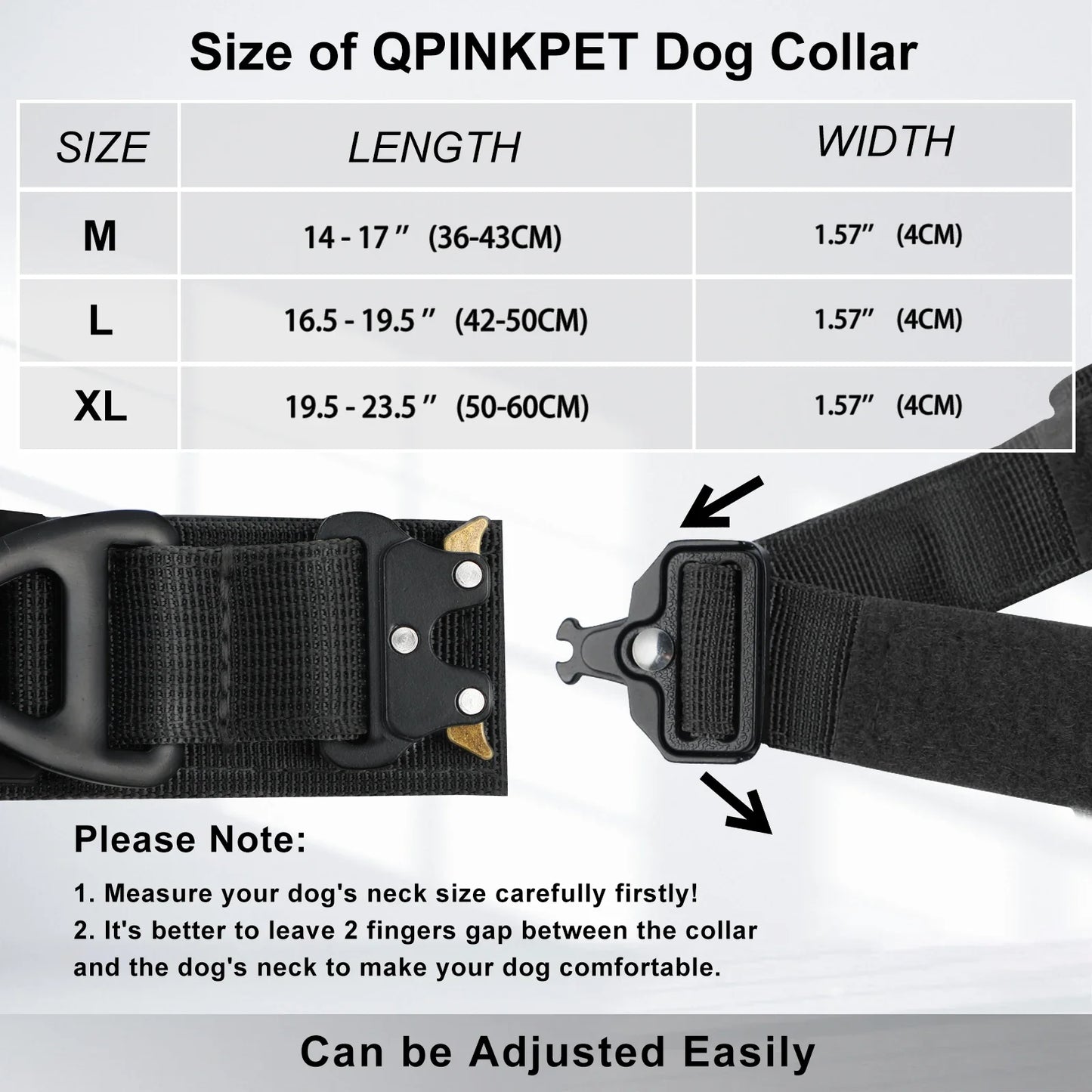 AirTag Tactical Dog Collar with Handle: Military-Grade Collar for Large and Medium Dogs - Features Metal Buckle for Extra Security