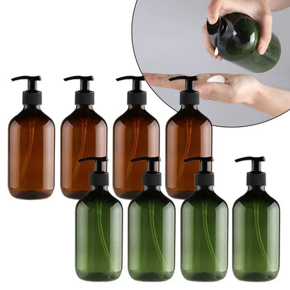 4pcs 500ml Soap Dispenser Pump Bottles – Thickened Refillable Shampoo, Lotion, and Soap Containers for Bathroom