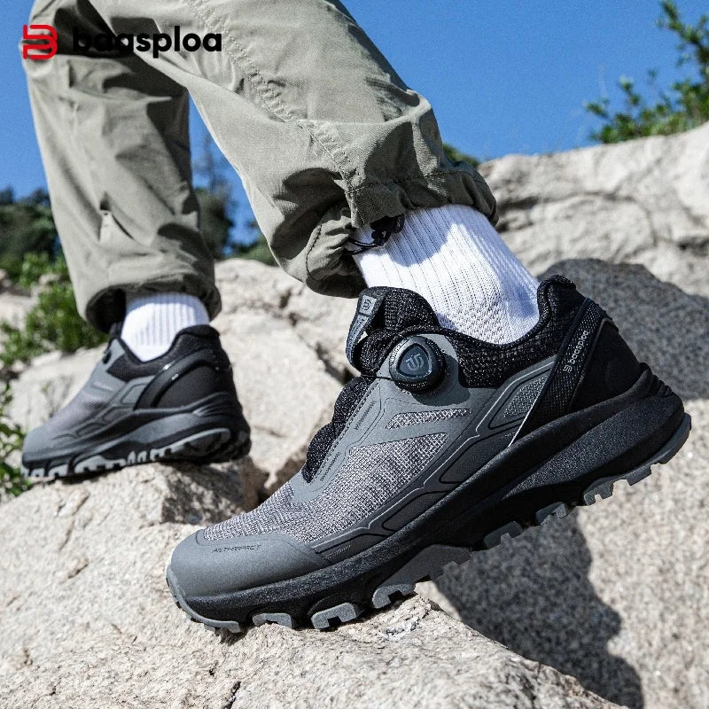 Baasploa Men’s Hiking Shoes – Breathable Outdoor Climbing & Walking Sneakers, Non-Slip & Durable