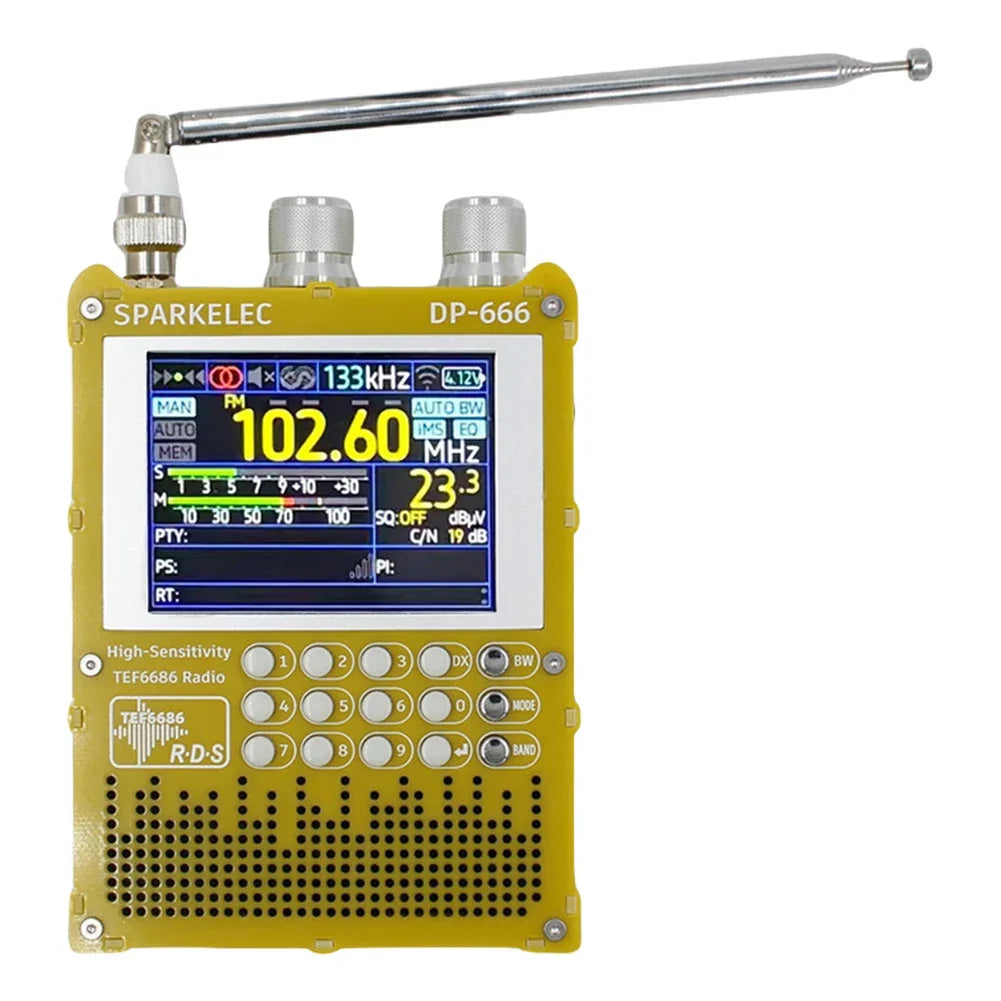 DP-666 TEF6686 High-Sensitivity Full Band Radio — FM/AM/LW/MW/SW Shortwave with ESP32 & 2.8" IPS LCD