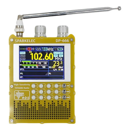 DP-666 TEF6686 Digital Radio - Full-Band FM AM LW MW SW Receiver with ESP32, RDS & 2.8-Inch IPS LCD