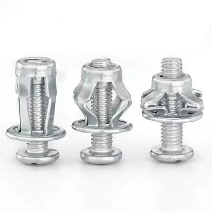 40/4Pcs Jack Nut Expansion Petal Screw Anchors Plugs Curtain Clamp Rivet Lock Bolt Wall Fasteners