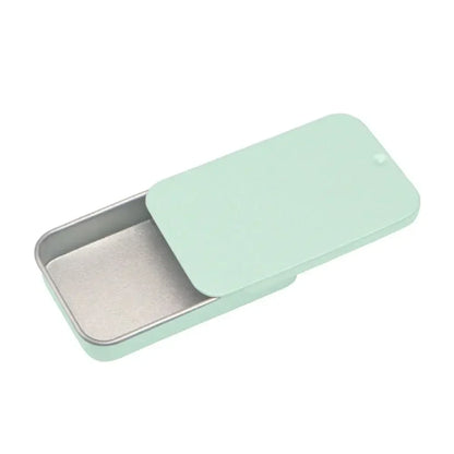 Metal Rectangular Mini Tin Box – Hinged Push-Top Candy, Pill & Small Storage Container