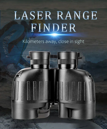 1500m Marine Binoculars for Adults – 8x40 with Rangefinder, Compass, IP65 Waterproof, UHD Field of View 8°