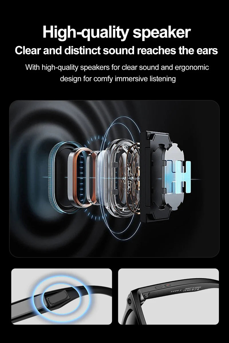 Xiaomi W600 Smart Glasses — AI Intelligent Sunglasses with Camera, Video Recording, Bluetooth Music & Calls, IP65 Waterproof