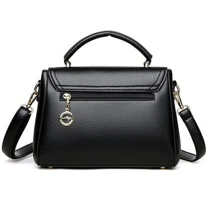 Women’s Soft Leather Top-Handle Bag – Luxury Shoulder Messenger Handbag & High-Quality Purse