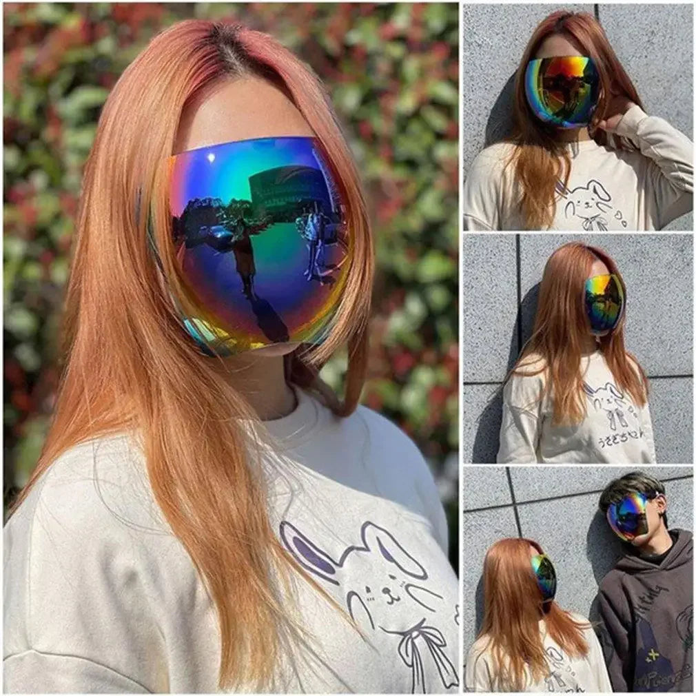 Transparent Cycling Sunglasses: Protective Faceshield with Anti-Fog, Anti-Splash Isolation Mask - Sun Glasses Face Cover