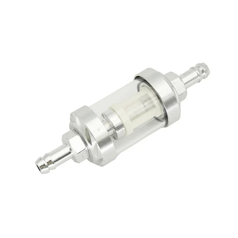 8mm CNC Aluminum Alloy Glass Gas Fuel Filter for Dirt Pit Bike - Enhanced Oil Filtration for CRF70, TTR100, KLX65, and More 125/140/150/160cc Models