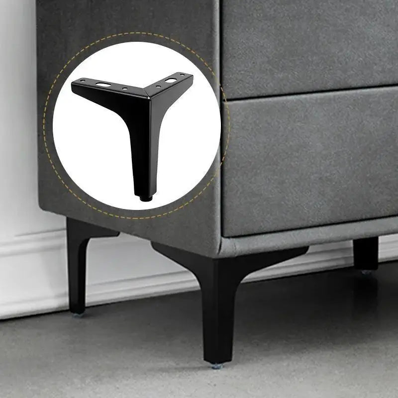 4Pcs Modern Metal Furniture Legs – Gold & Black Iron Sofa Feet for Table, Bed, Chair, Desk & Cabinet