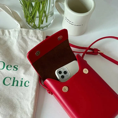 Mini PU Leather Flap Crossbody Bag: Simple Solid Shoulder Purse for Women - Stylish Designer Handbag Ideal for Girls and Ladies