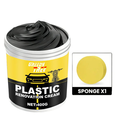 400g Heavy-Duty Car Plastic Renovator Wax – Fast Scratch Repair & Protective Shine for Bumpers, Interiors & Dashboard
