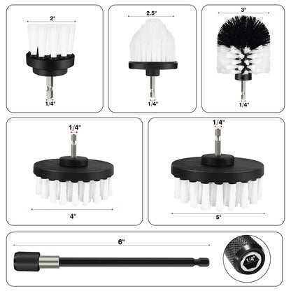 Cordless Drill Brush Kit - All-Purpose Electric Spin Scrubber & Cleaning Brush for Drilling and Cleaning Tasks