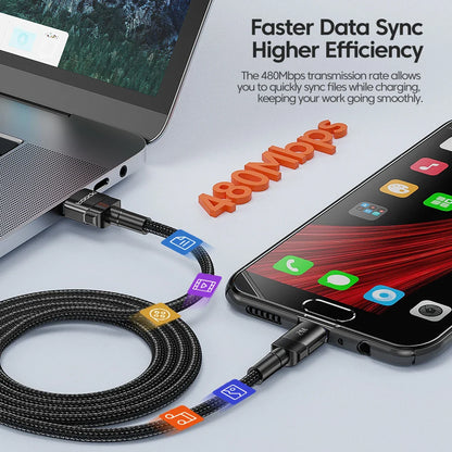 Toocki 2.4A Micro USB Cable – Fast Charging QC PD Data Cord for Samsung S6/S7, Redmi Note, Earphones, Fans
