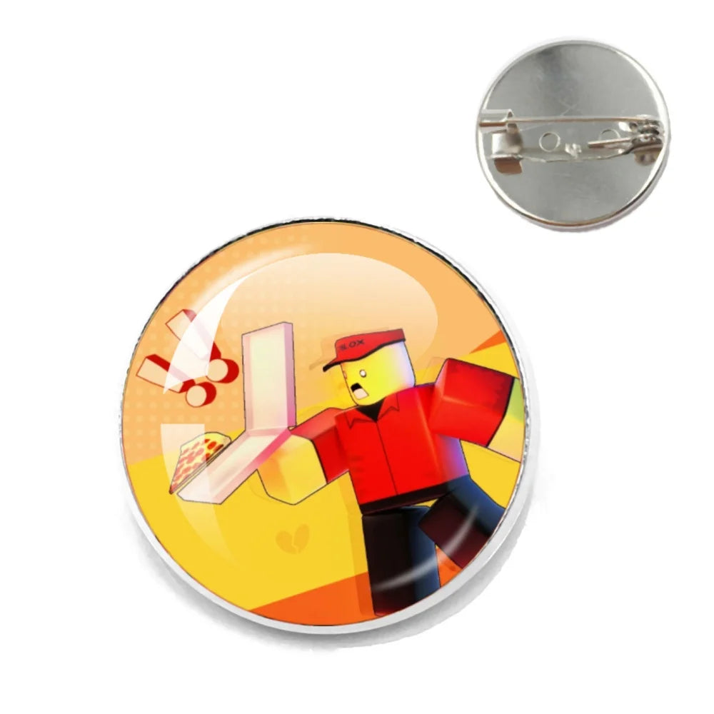 Pizza Character Elliot Game Forsaken Pin Brooch – Funny Meme Backpack Accessory for Friends & Fans Gifts
