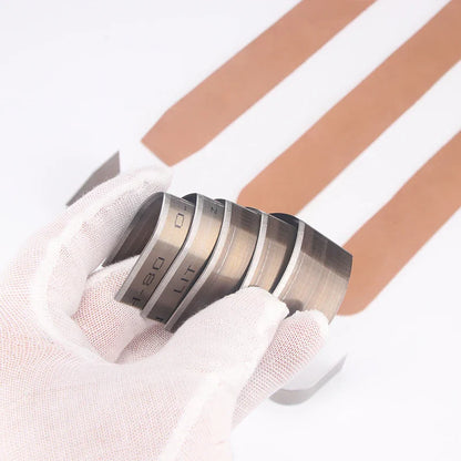 18-Piece DIY Leather Cutting Die Set - Watch Belt Tail Sharp Square & Round Blade Punching Knife - Manual Leather Tool