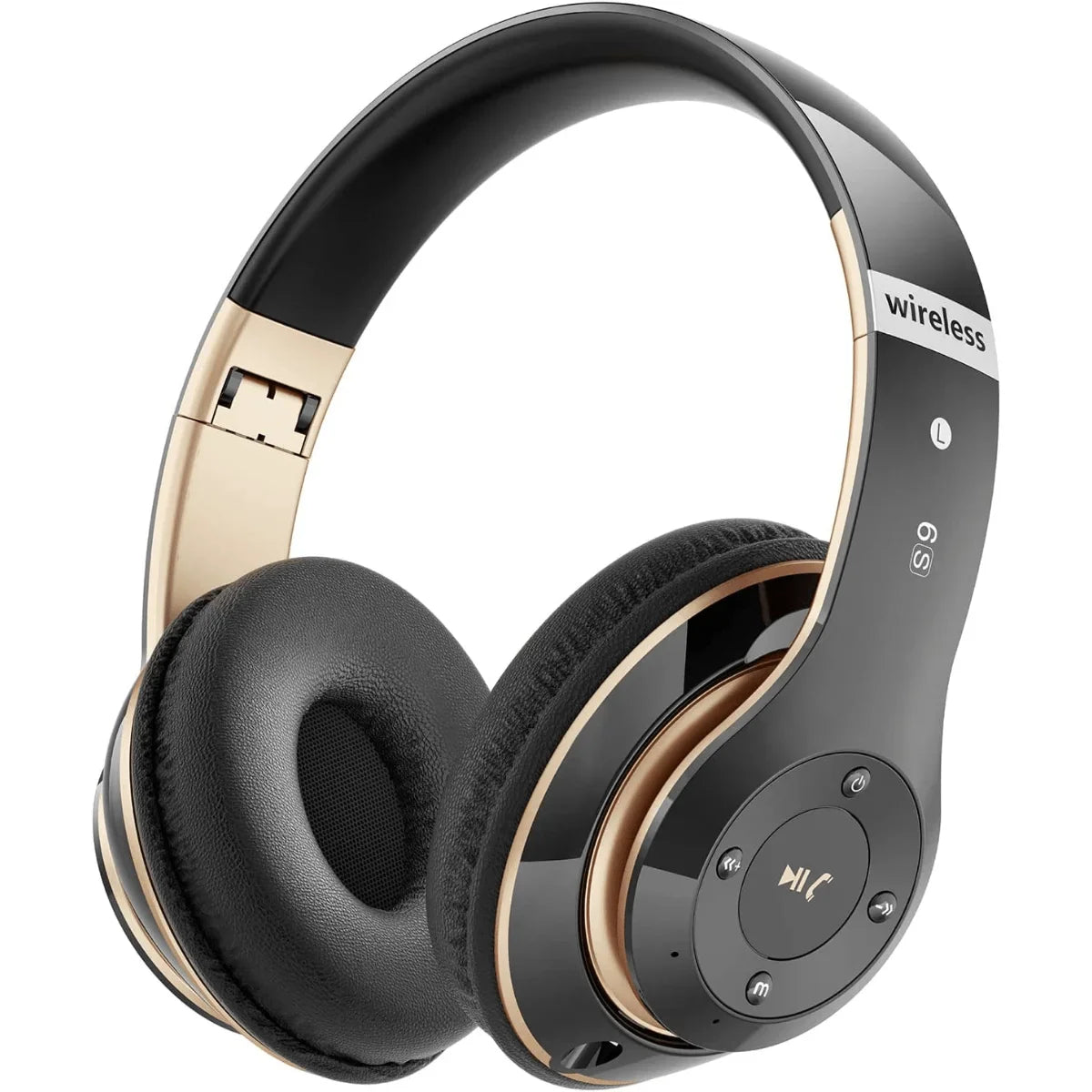 Wireless HiFi Stereo Over-Ear Headphones - Bluetooth Headset with Mic, TF Card Support, Noise Cancelling for Cellphones & PC