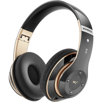 Wireless HiFi Stereo Over-Ear Headphones - Bluetooth Headset with Mic, TF Card Support, Noise Cancelling for Cellphones & PC