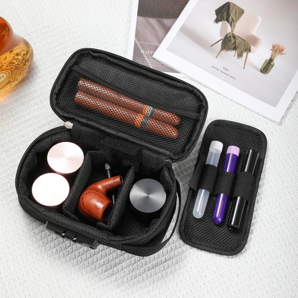 Large-Capacity Smell Proof Bag with Lock — Activated Carbon Deodorizer Portable Pipe Storage Bag