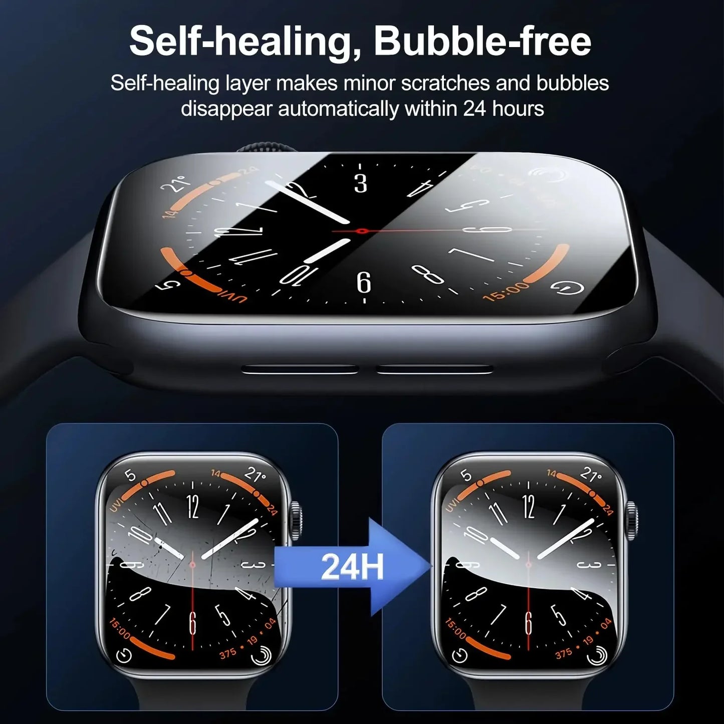 Install Tray Screen Protector for Apple Watch Ultra & Series 9-3 – Protective Film for iWatch 38mm to 49mm Models