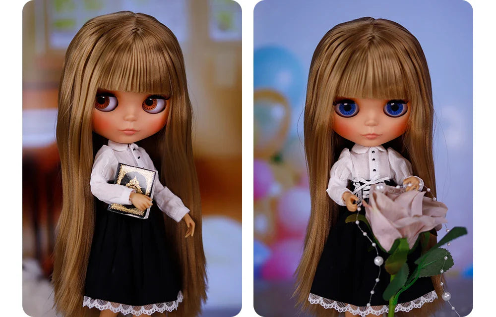 ICY DBS Blyth 1/6 Joint Doll – 30cm Tan Skin Matte Face BJD Girl Doll Toy Gift