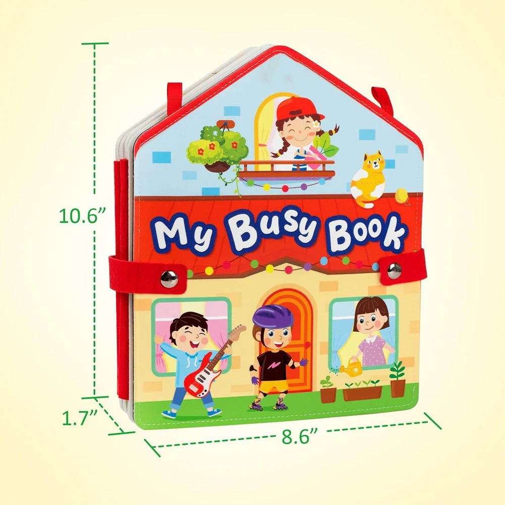 Montessori Busy Board for Toddlers – Sensory Busy Book for Early Education & Fine Motor Skills Learning Toys