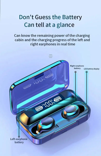 F9 5C TWS Wireless Bluetooth Earbuds – Waterproof Headphones with Digital Display & Large-Capacity Charging Case