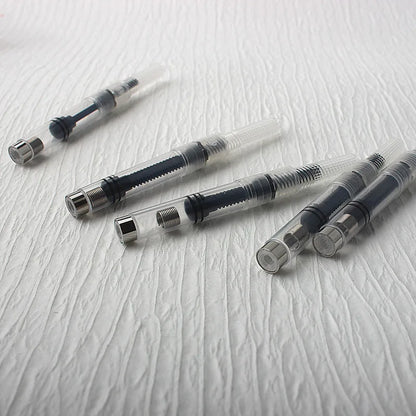 10pc Black Fountain Pen Ink Converter & Refill Cartridges – Pump Style