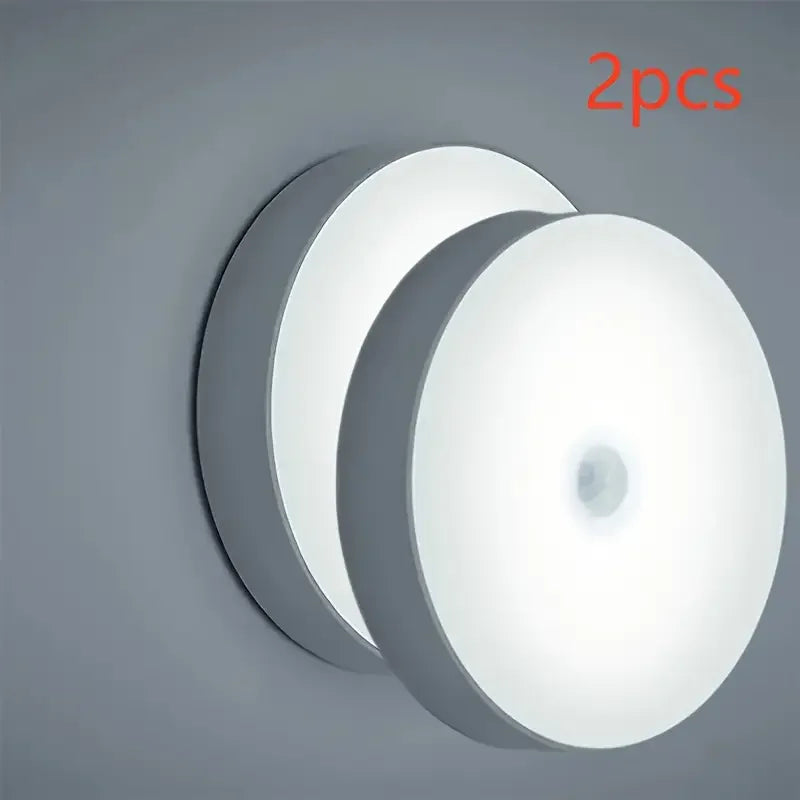 Motion Sensor LED Night Light USB Rechargeable – Wireless Cabinet, Wardrobe & Staircase Lamp (1–8PCS)