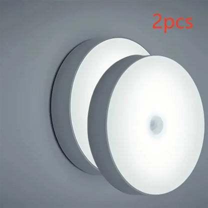 Motion Sensor LED Night Light USB Rechargeable – Wireless Cabinet, Wardrobe & Staircase Lamp (1–8PCS)
