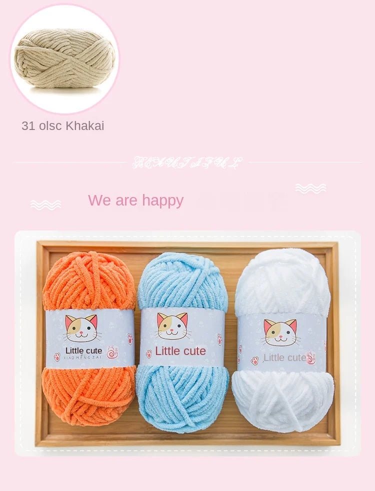 50g/Ball DIY Knitting Yarn – Soft Wool for Baby Scarf, Hat, Chunky Crochet Thread