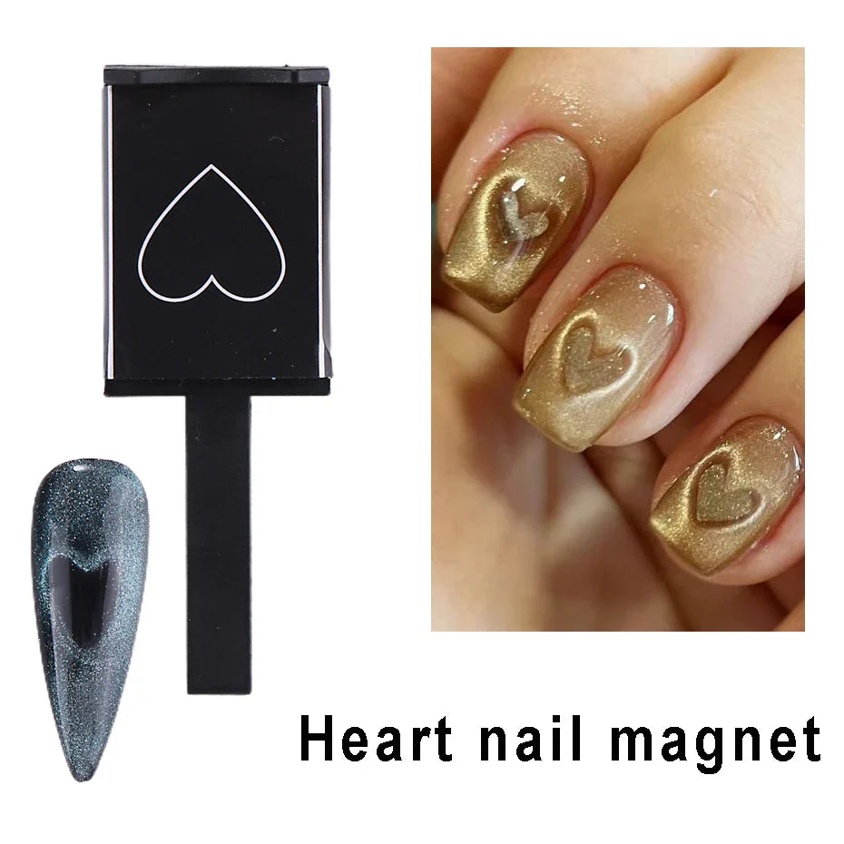 Nail Art Tools Cat Eye Magnetic Rod – Powerful Heart-Shaped Magnet for Gel Polishing, Beauty Manicure Decoration Supplies