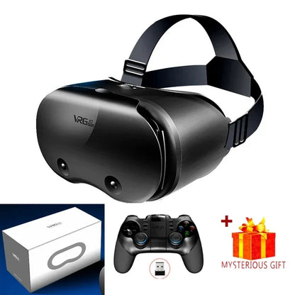 3D Virtual Reality VR Headset for iPhone & Android Smartphones – Immersive Mobile Phone VR Glasses with Real Lenses Goggles