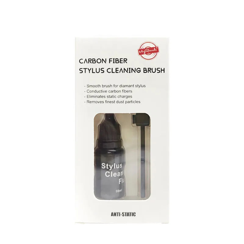 Stylus Brush & 10ml Needle Solution Cleaner – Carbon Fiber Brush Record Player Cleaning Kit