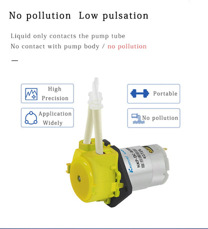 Kamoer DC 12V/24V Dosing Pump - Peristaltic Pump with Connector for Arduino, Aquarium, Lab & DIY Liquid Applications