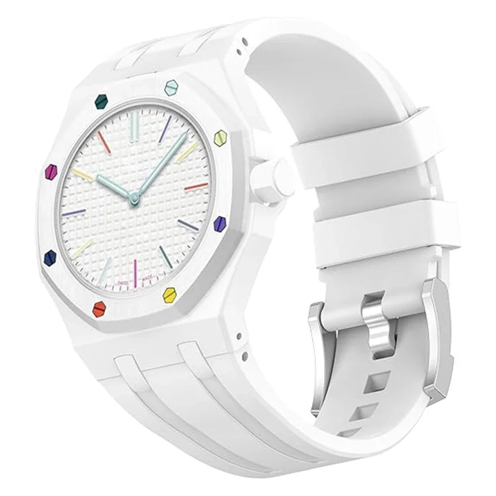 PC Watch Case & Silicone Strap - Wristwatch Modification Accessories for Swatch & AP Royal Oak Style Watches