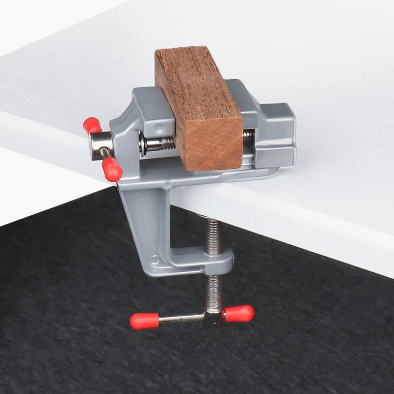 Mini Bench Vise - Multi-Functional 3.5" Aluminum Clamp for Jewelers, Hobbyists, and Small Tasks, Flat Pliers Tool Vice