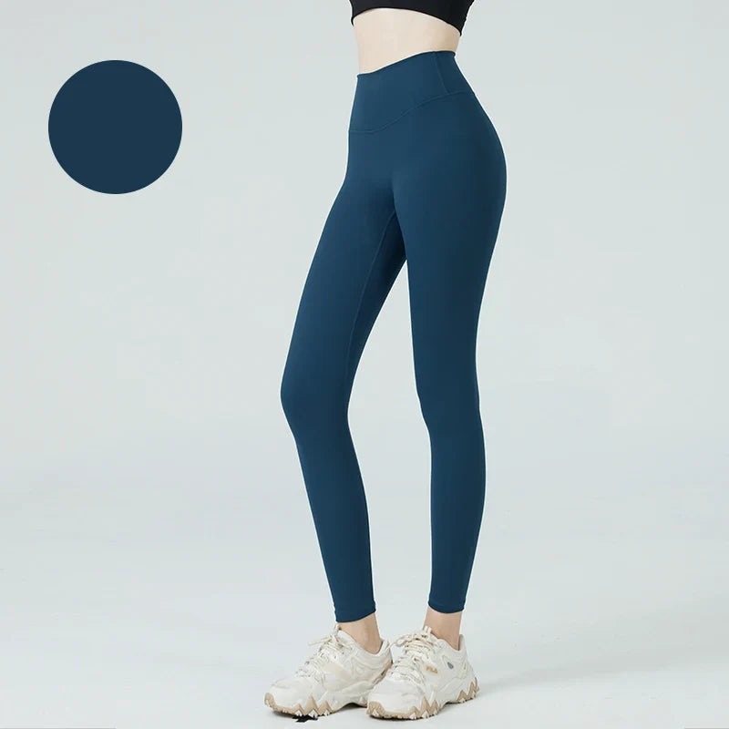 Women's High Waist Seamless Leggings - Naked Feel Push Up Yoga Pants For Fitness, Running & Gym Training